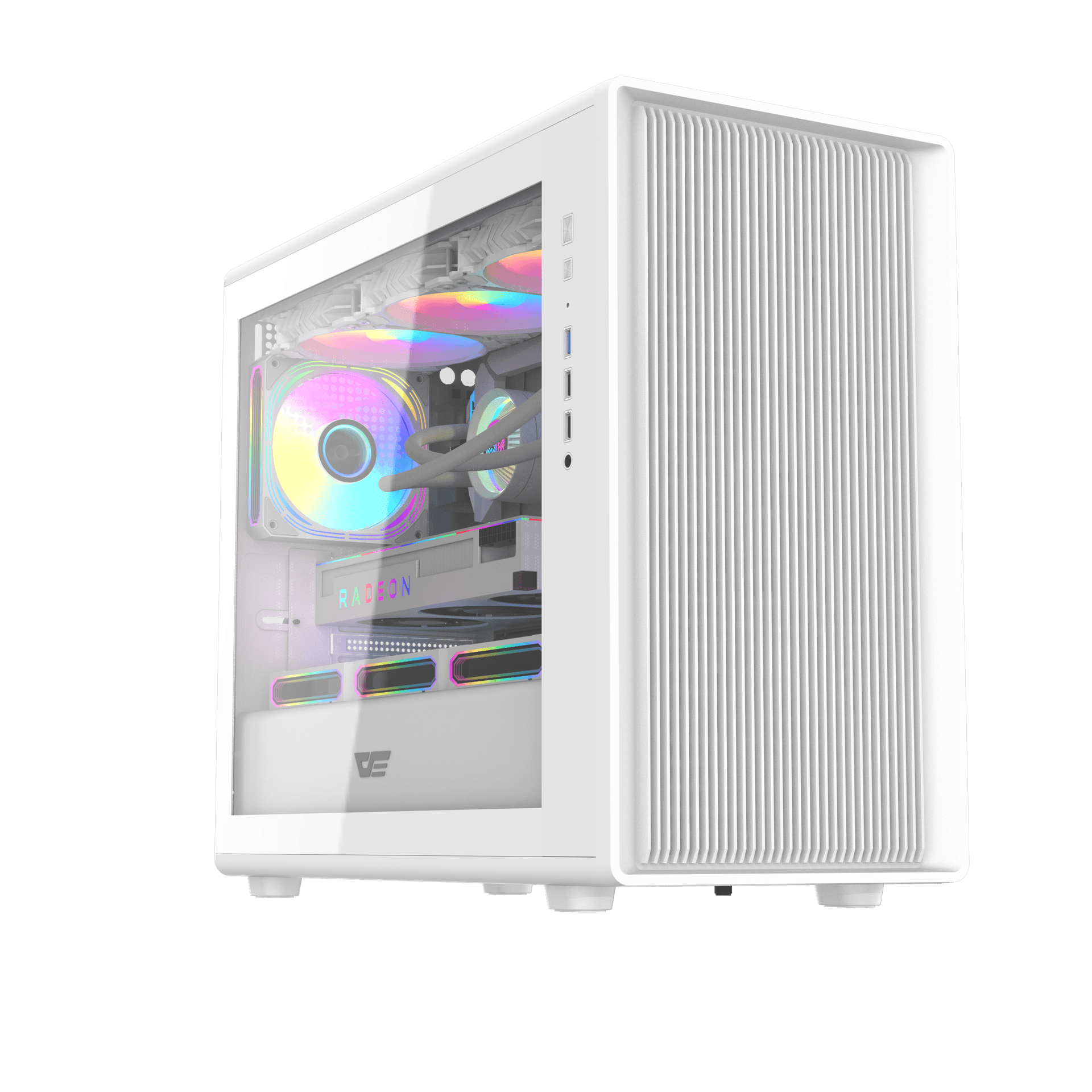 Vỏ Case DARKFLASH DB460M White Tặng Kèm 4 Fan Led